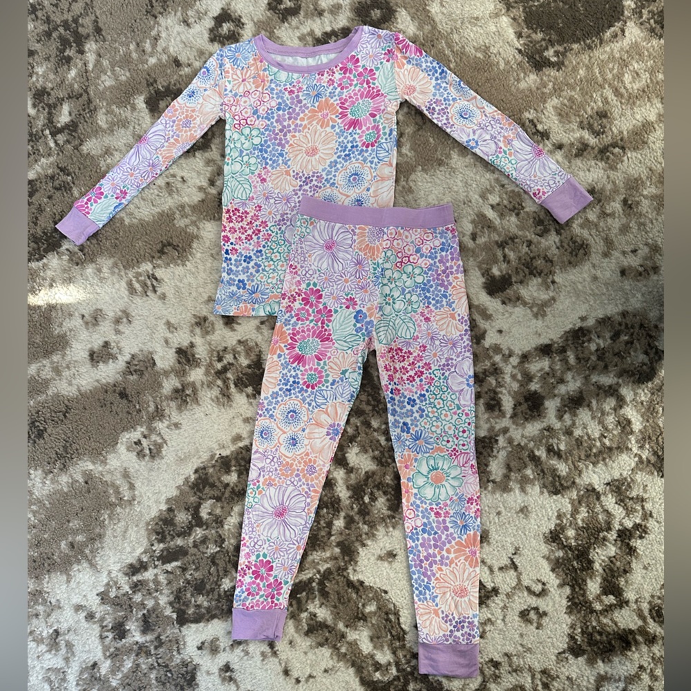 Little Sleepies doodle blooms Kids Pajama Set